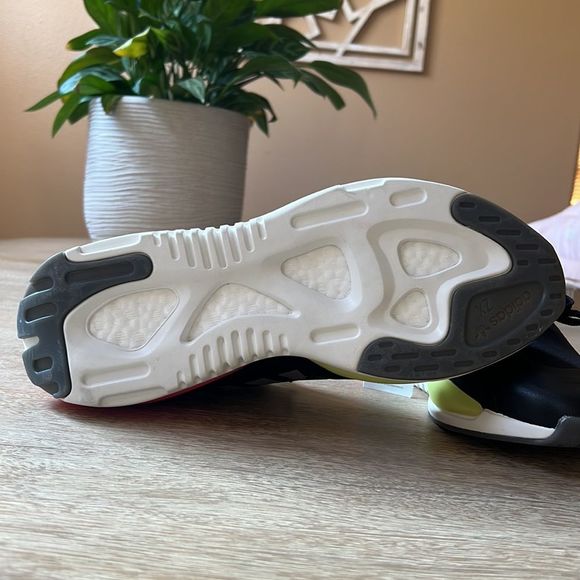 Adidas Originals ZX Alkyne Men Size US 12.5 Core Black/Orange/Neon FX6249 - Picture 7 of 9